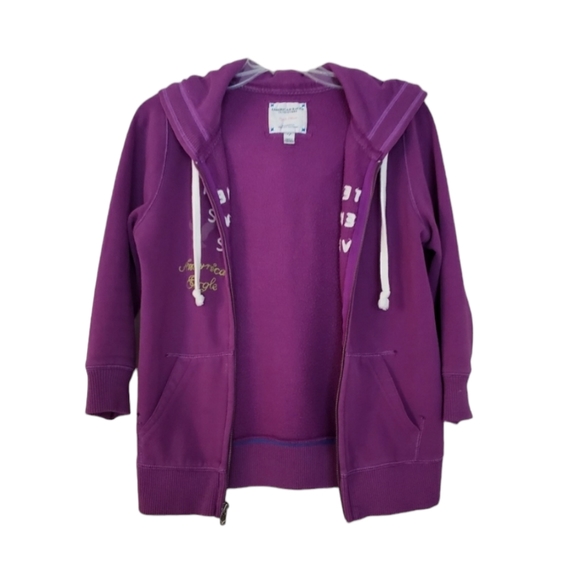 90s vintage AE 3/4 sleeve hoodie - Picture 2 of 7